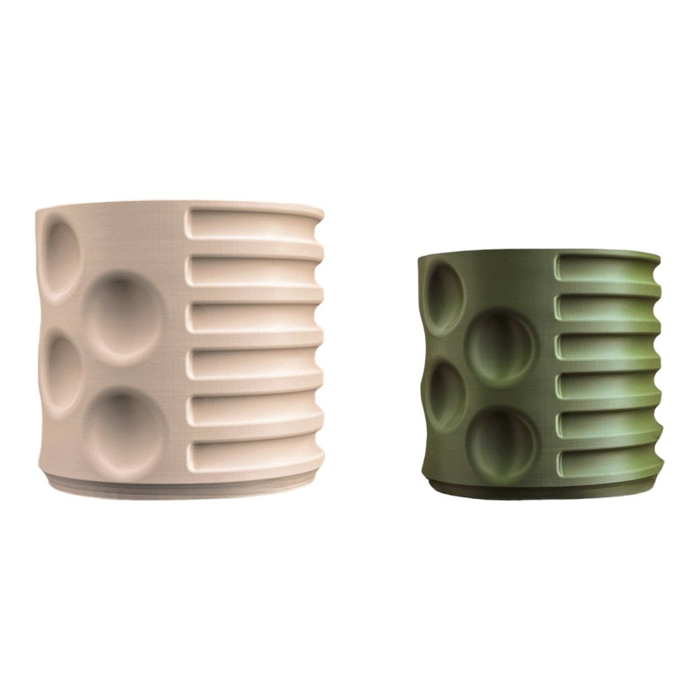Elvin Modern Geometric Indoor Brutalist Style Eco-Friendly 3D Printed Planters. Picture 2