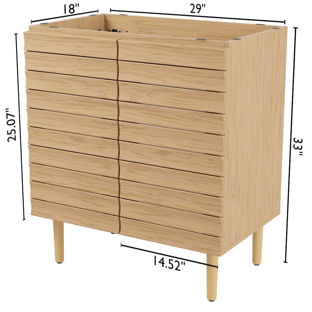 2-Shelf Bath Vanity Cabinet Only (Sink Basin Not Included). Picture 5