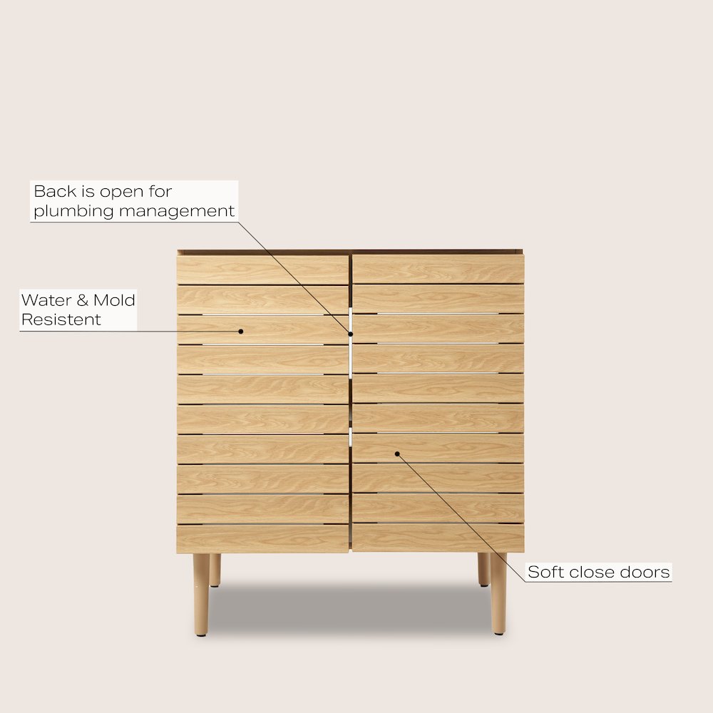 2-Shelf Bath Vanity Cabinet Only (Sink Basin Not Included). Picture 6