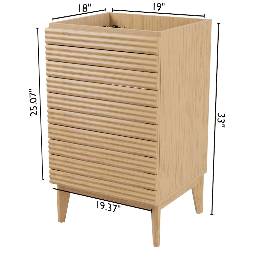 Calandre 20 in. W x 18 in. D x 33 in. H Thin Linear Slat Wood Farmhouse 2-Shelf. Picture 5