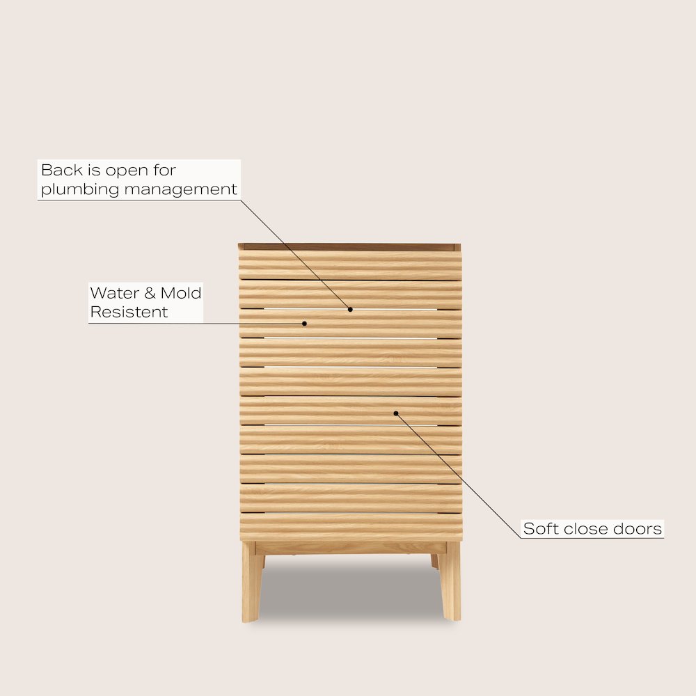 Calandre 20 in. W x 18 in. D x 33 in. H Thin Linear Slat Wood Farmhouse 2-Shelf. Picture 6