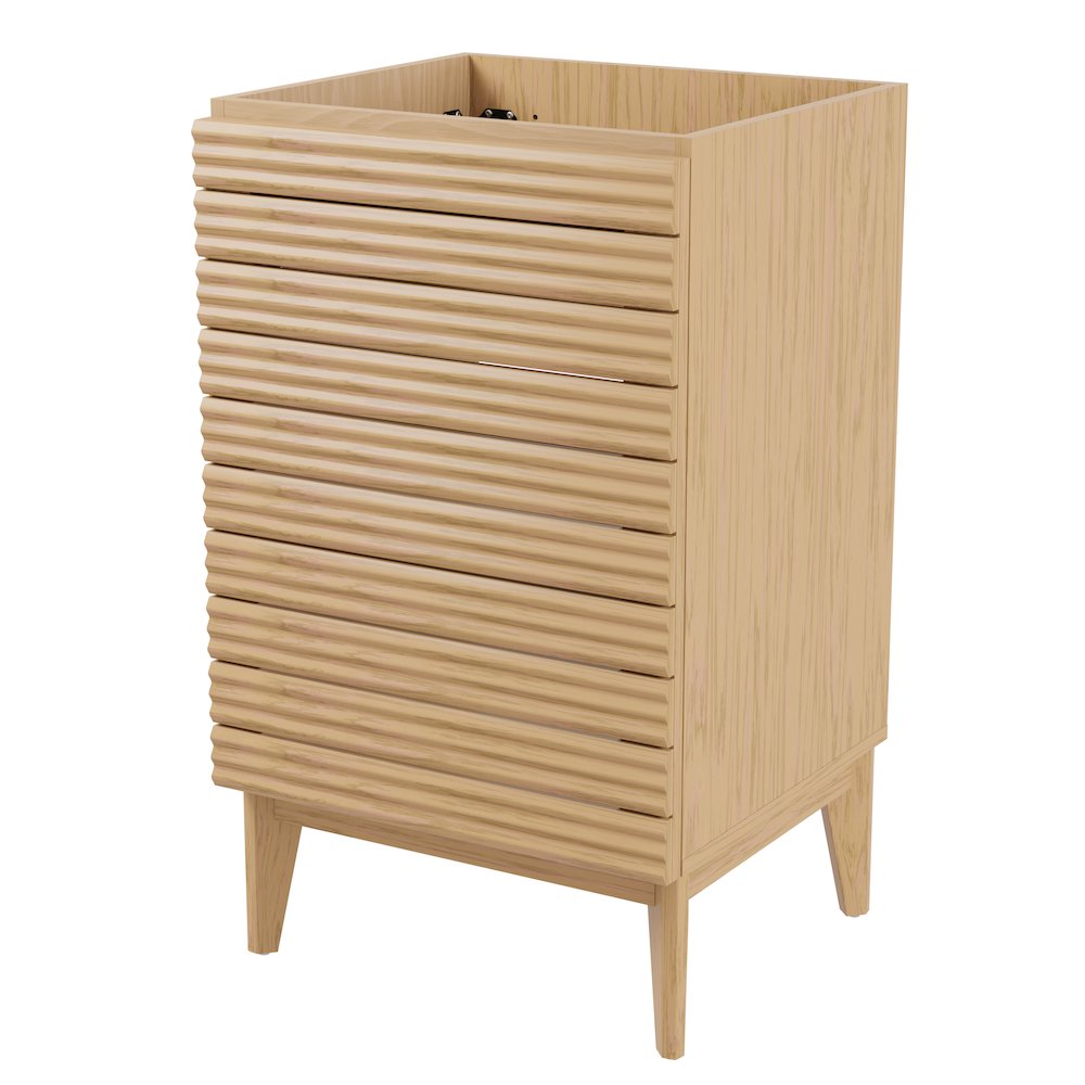 Calandre 20 in. W x 18 in. D x 33 in. H Thin Linear Slat Wood Farmhouse 2-Shelf. Picture 1
