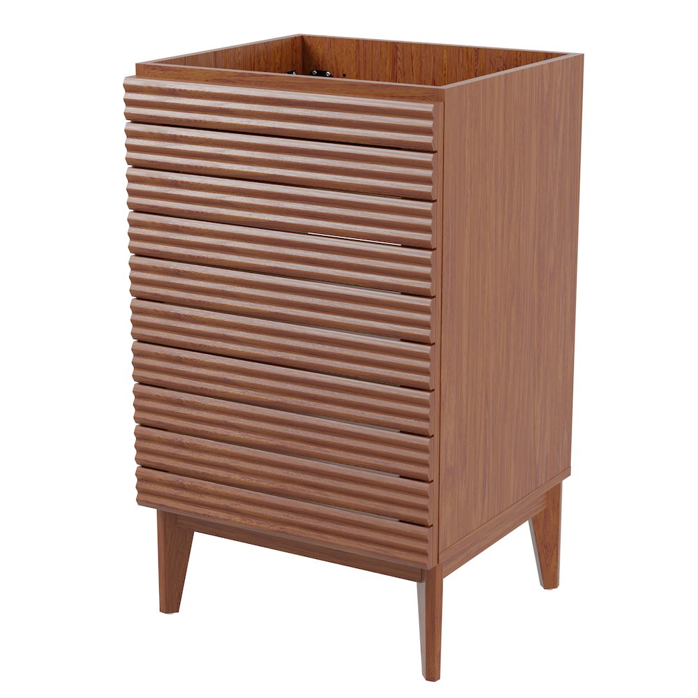 Calandre 20 in. W x 18 in. D x 33 in. H Thin Linear Slat Wood Farmhouse 2-Shelf. Picture 1