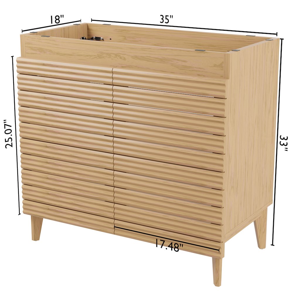2-Shelf Bath Vanity Cabinet Only (Sink Basin Not Included). Picture 7