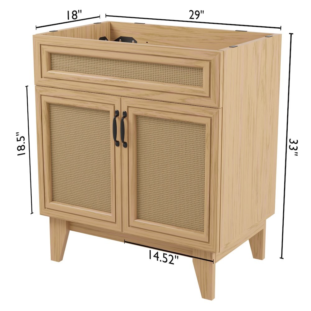 2-Shelf Bath Vanity Cabinet Only (Sink Basin Not Included). Picture 4