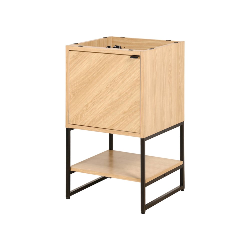 Juhl 20 in. W x 18 in. D x 33 in. H Chevron-Front 2-Shelf Freestanding Bathroom. Picture 1
