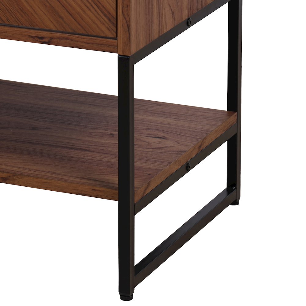 Juhl 20 in. W x 18 in. D x 33 in. H Chevron-Front 2-Shelf Freestanding Bathroom. Picture 6