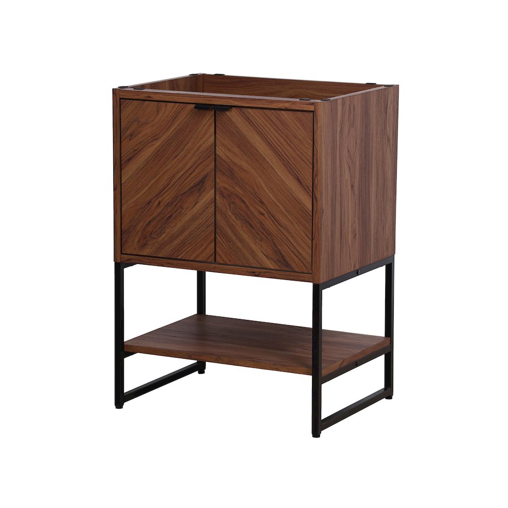 Juhl 23.5 in. W x 18 in. D x 33 in. H Chevron-Front 2-Shelf Freestanding. Picture 1
