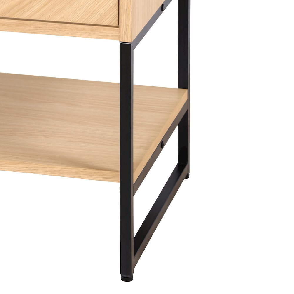 Juhl 35 in. W x 18 in. D x 33 in. H Chevron-Front 2-Shelf Freestanding Bathroom. Picture 5