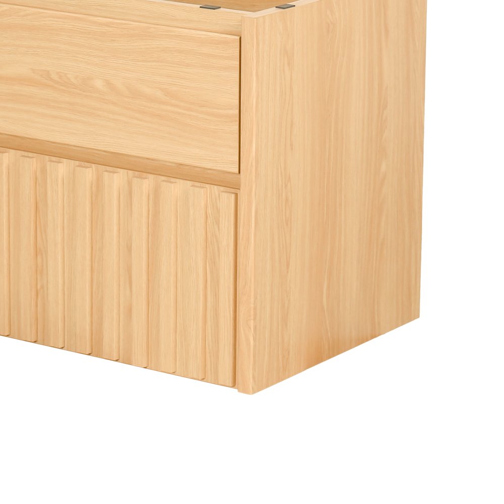 Sherwin 24 in. W Slatted 2-Drawer Wall-Mounted Floating Bathroom Vanity Cabinet. Picture 6