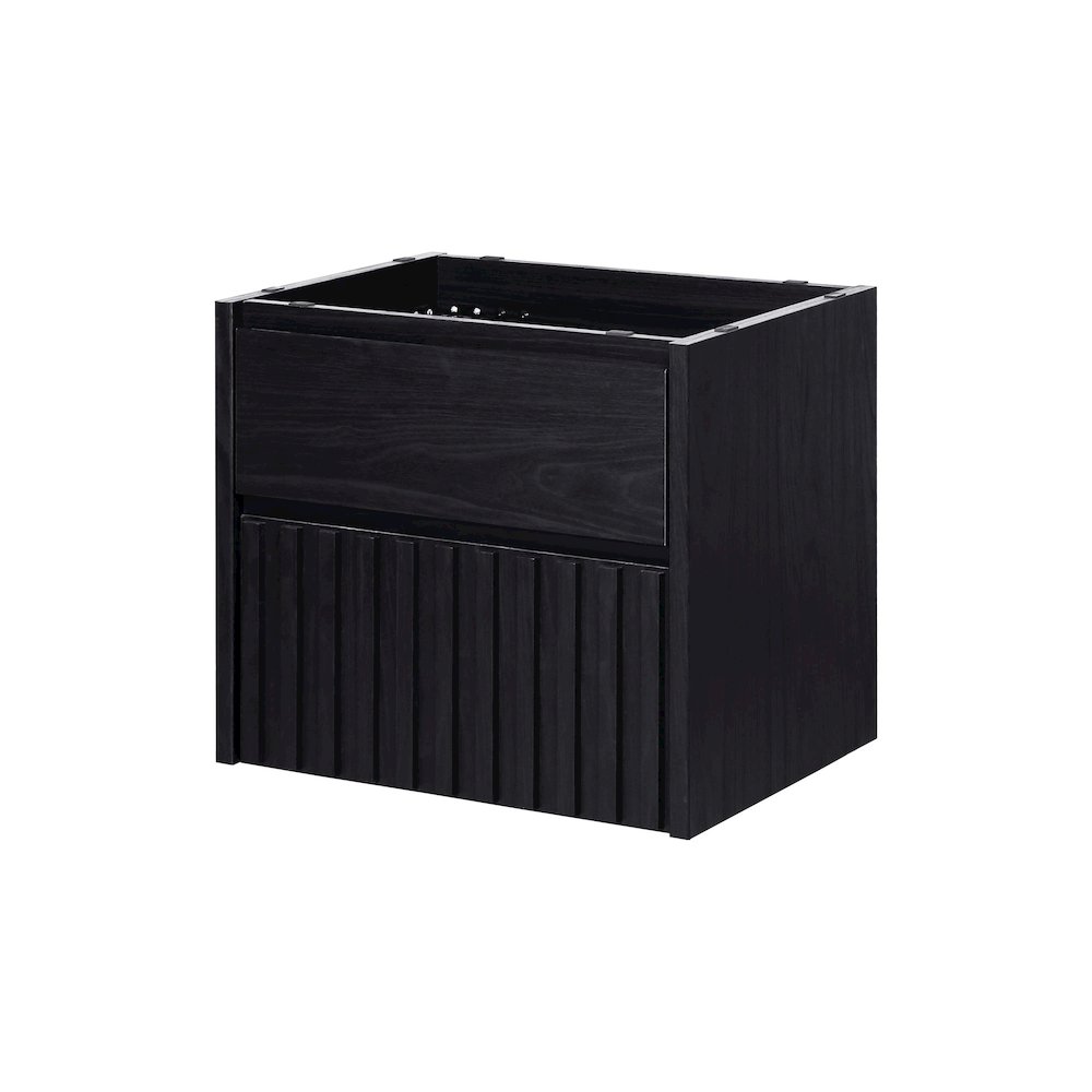 Sherwin 24 in. W Slatted 2-Drawer Wall-Mounted Floating Bathroom Vanity Cabinet. Picture 1