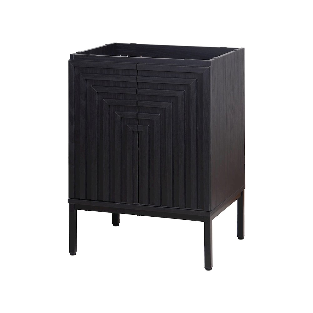 Rowan 24 in. W x 18 in. D x 33 in. H Geometric 2-Shelf Soft-Close Bathroom. Picture 1