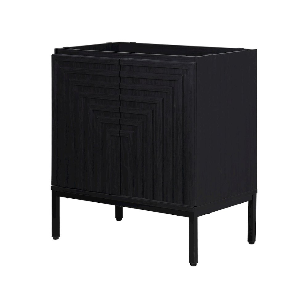 Rowan 30 in. W x 18 in. D x 33 in. H Geometric 2-Shelf Soft-Close Bathroom. Picture 1