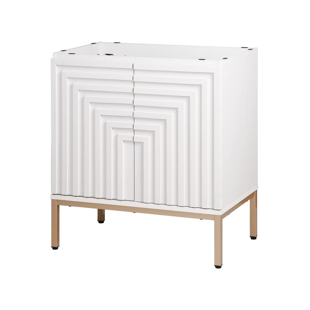 Rowan 30 in. W x 18 in. D x 33 in. H Geometric 2-Shelf Soft-Close Bathroom. Picture 1