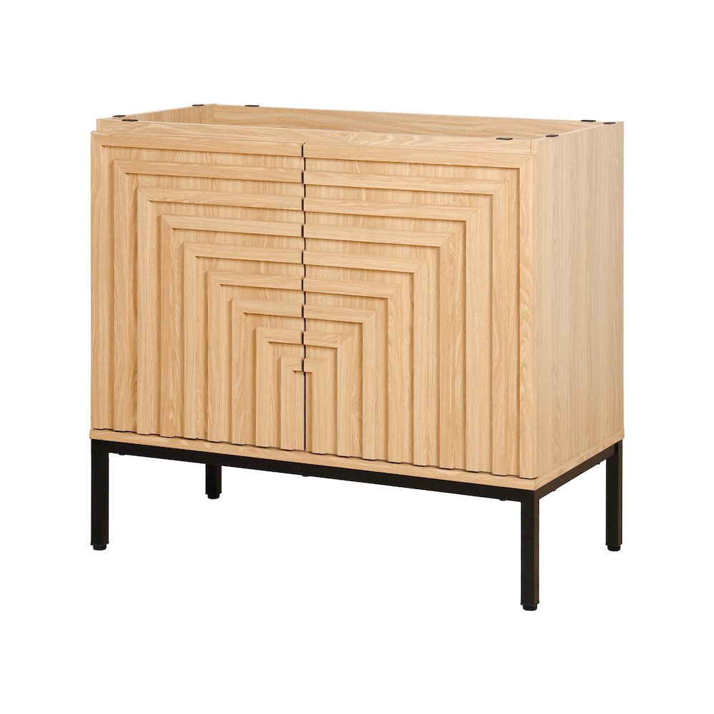 Rowan 36 in. W x 18 in. D x 33 in. H Geometric 2-Shelf Soft-Close Bathroom. Picture 1