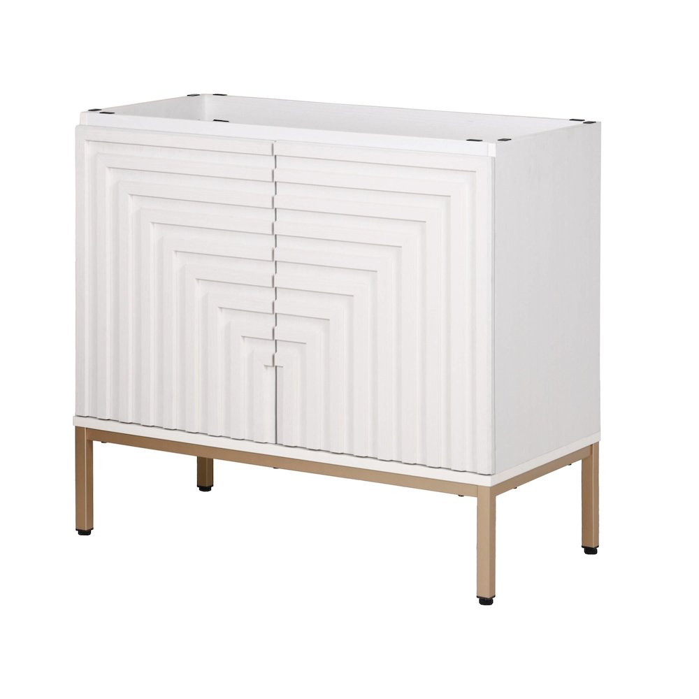 Rowan 36 in. W x 18 in. D x 33 in. H Geometric 2-Shelf Soft-Close Bathroom. Picture 1