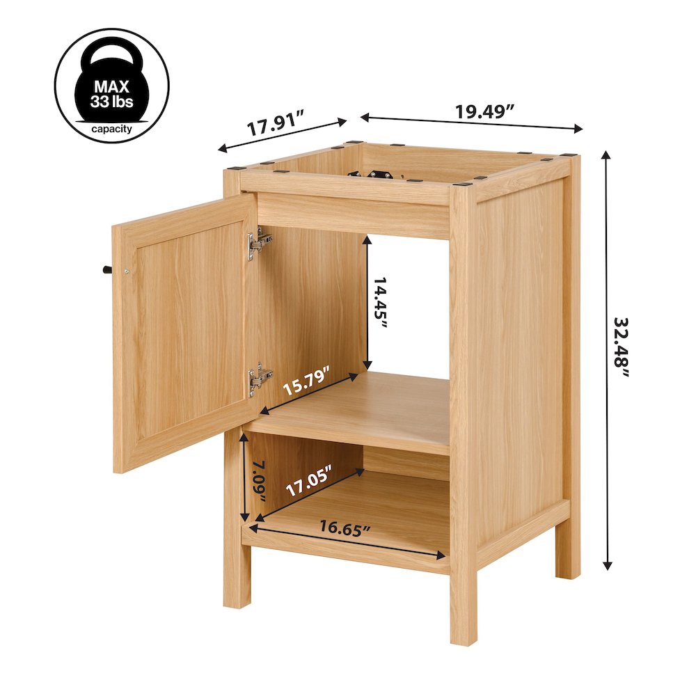 Jasper 20 in. W x 18 in. D x 33 in. H Rattan Coastal 2-Shelf Freestanding. Picture 5