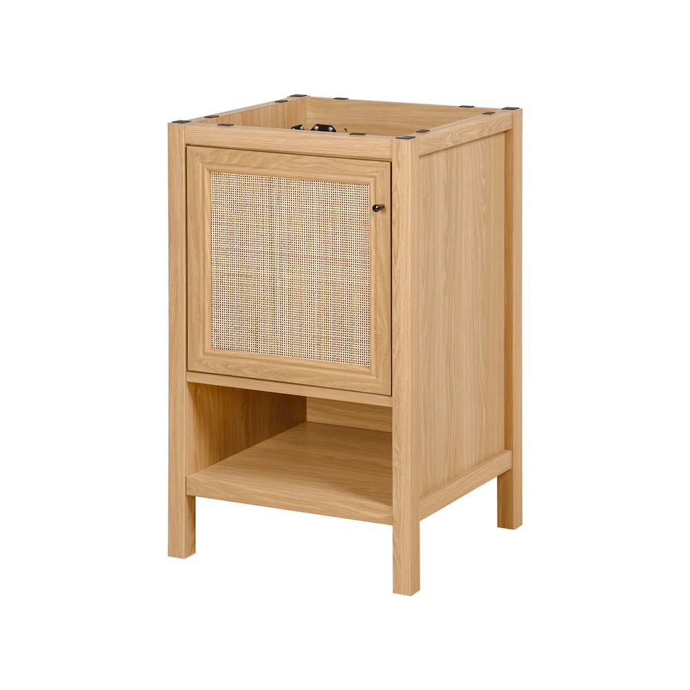 Jasper 20 in. W x 18 in. D x 33 in. H Rattan Coastal 2-Shelf Freestanding. Picture 1