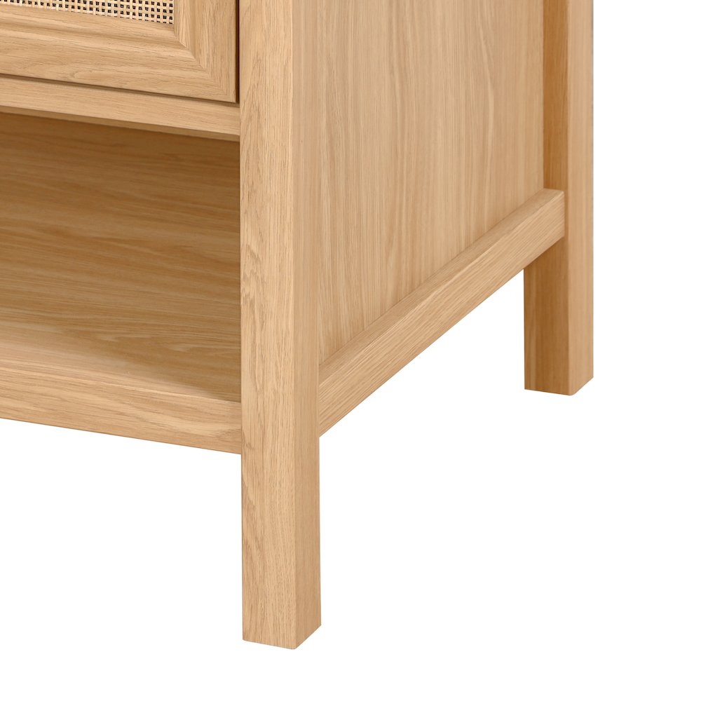 Jasper 36 in. W x 18 in. D x 33 in. H Rattan Coastal 2-Shelf Freestanding. Picture 5
