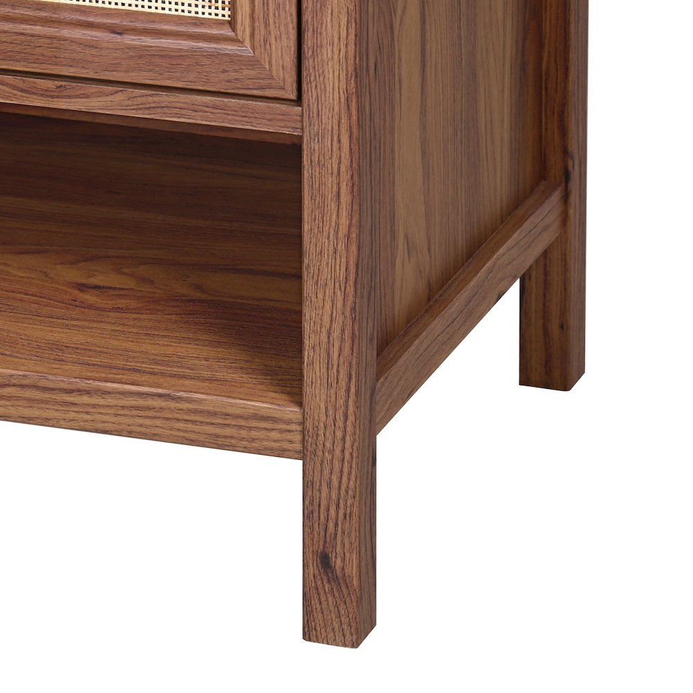 Jasper 36 in. W x 18 in. D x 33 in. H Rattan Coastal 2-Shelf Freestanding. Picture 5