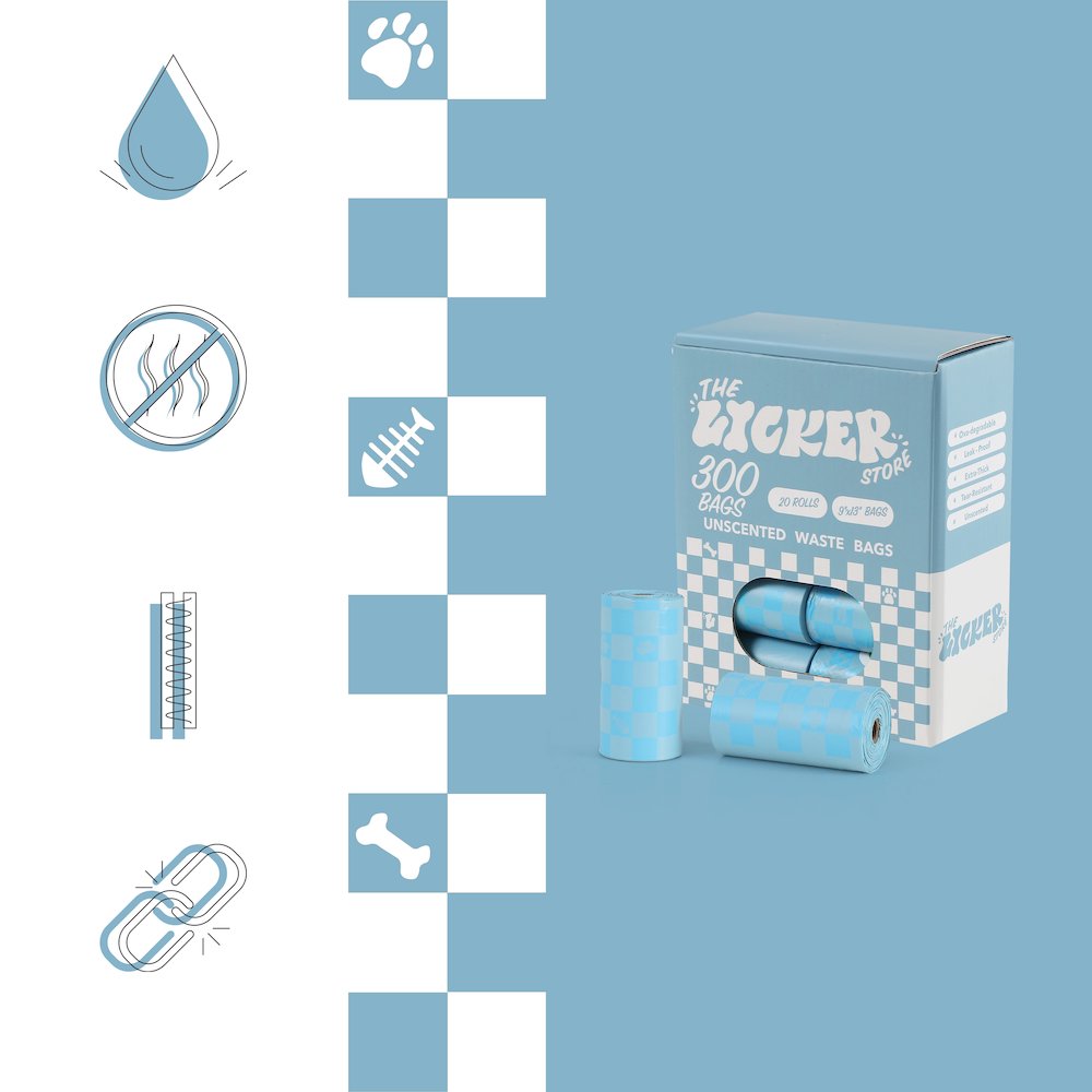 The Licker Store 13 in. x 9 in. Extra Thick Leak Proof Unscented Dog Poop Bags. Picture 6
