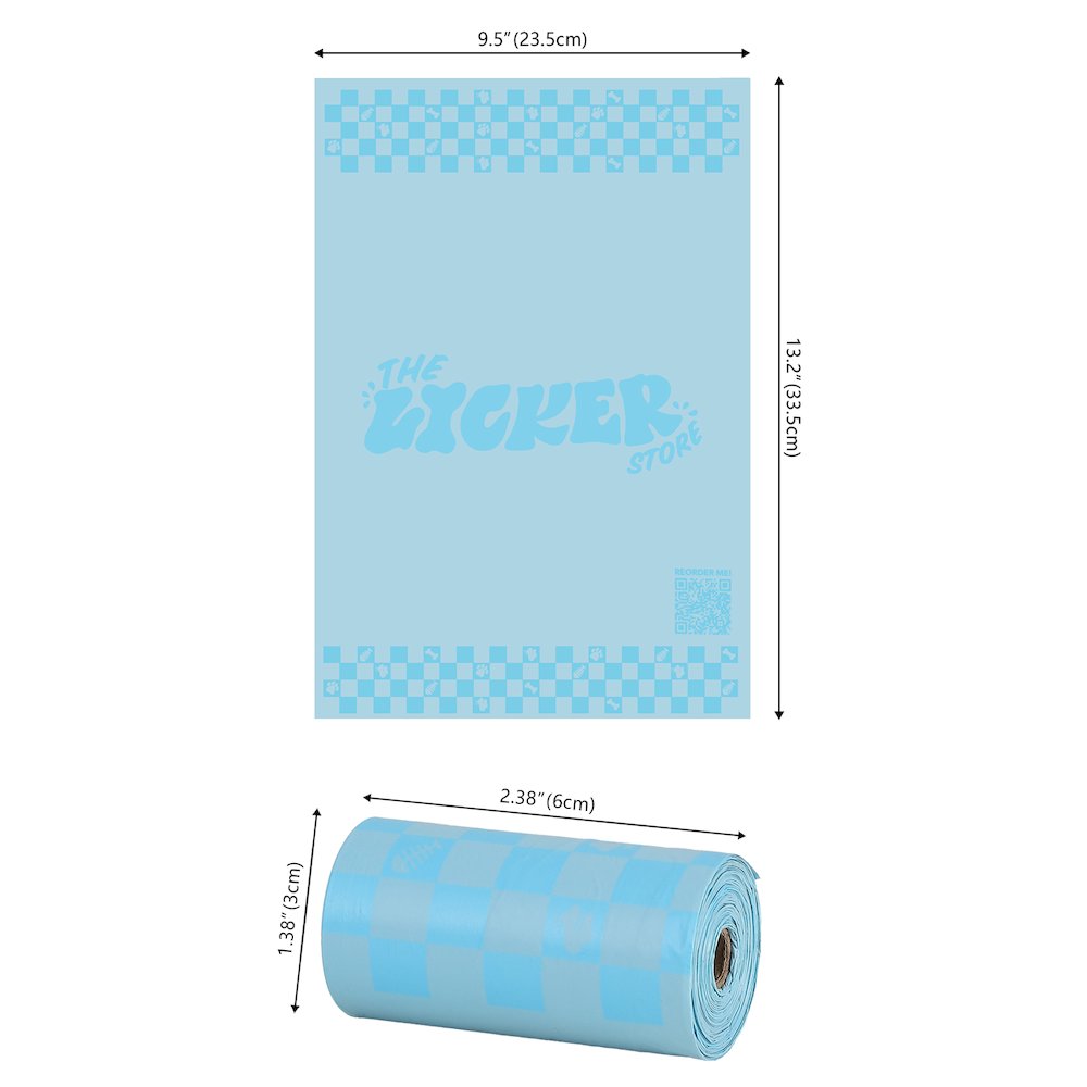 The Licker Store 13 in. x 9 in. Extra Thick Leak Proof Unscented Dog Poop Bags. Picture 2