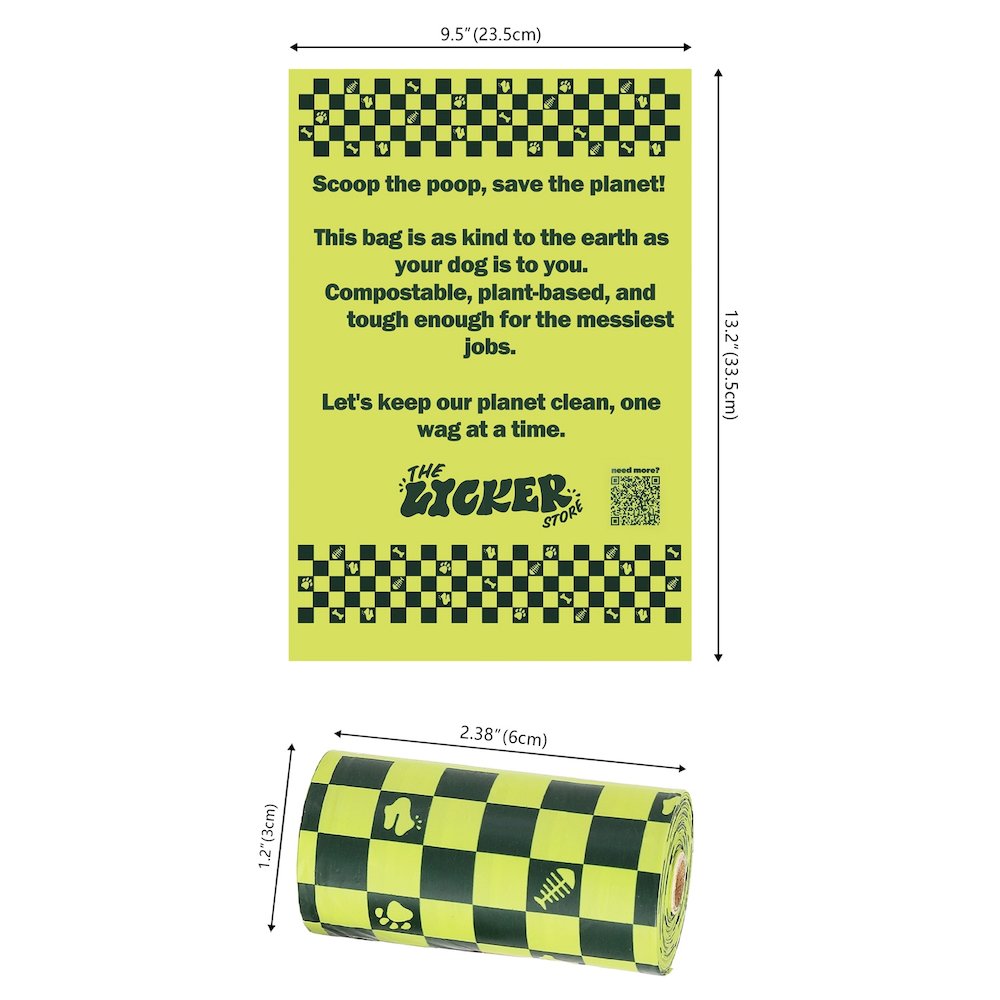 13 in. x 9 in. Extra Thick Leak Proof Unscented Biodegradable Dog Poop Bags. Picture 2