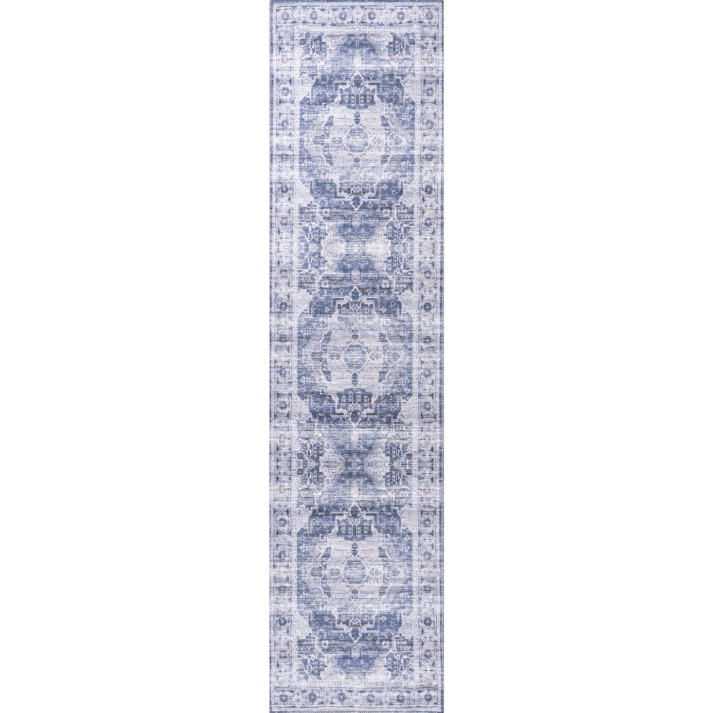Alanya Ornate Medallion Washable Indoor/Outdoor Area Rug. Picture 1