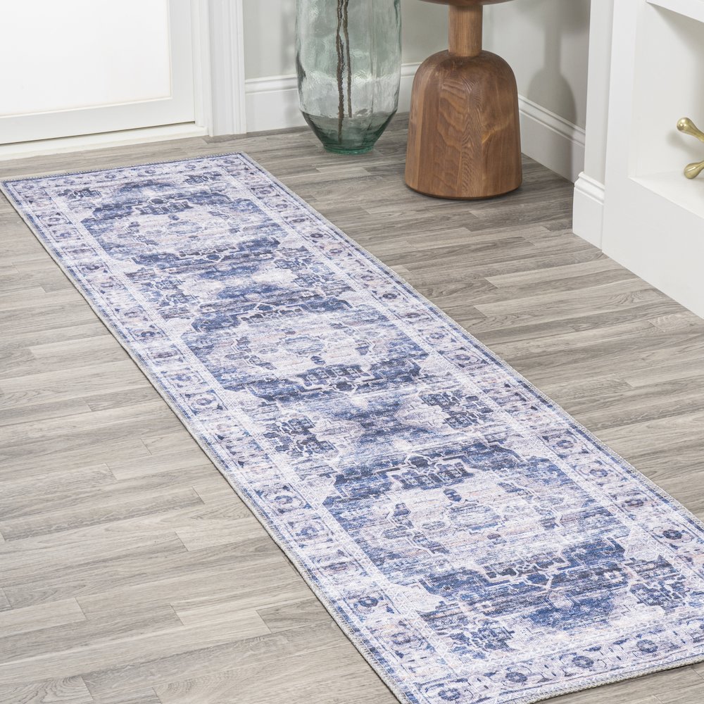 Alanya Ornate Medallion Washable Indoor/Outdoor Area Rug. Picture 2
