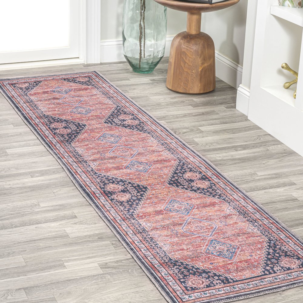 Dalyan Geometric Medallions Washable Indoor/Outdoor Area Rug. Picture 2