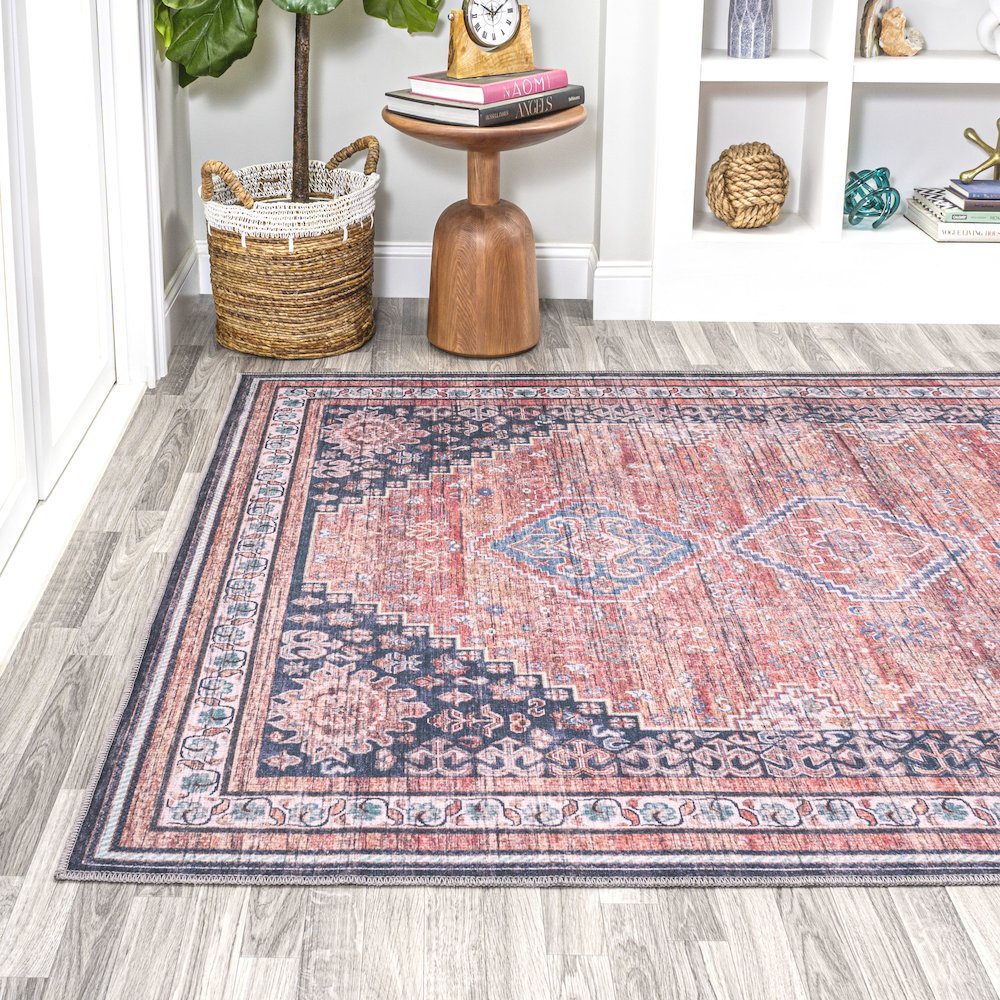 Dalyan Geometric Medallions Washable Indoor/Outdoor Area Rug. Picture 3