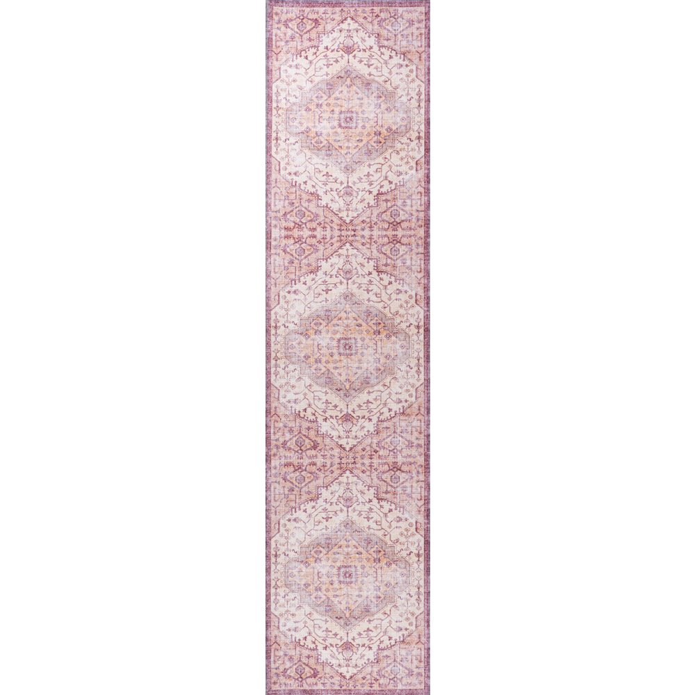 Alacati Ogee Medallion Washable Indoor/Outdoor Area Rug. Picture 1