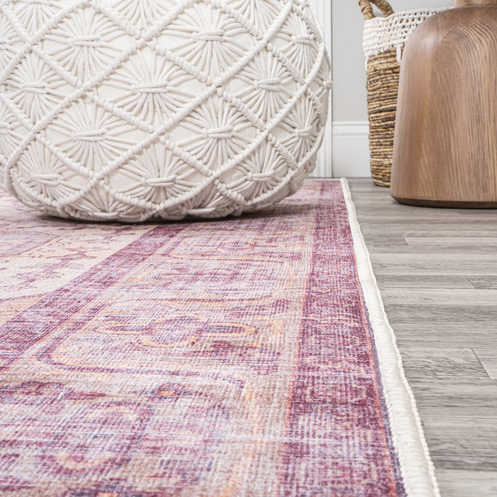 Alacati Ogee Medallion Washable Indoor/Outdoor Area Rug. Picture 5