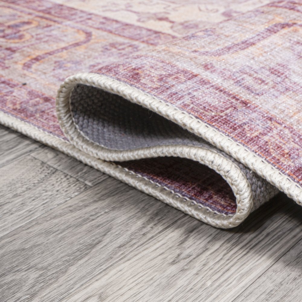 Alacati Ogee Medallion Washable Indoor/Outdoor Area Rug. Picture 6