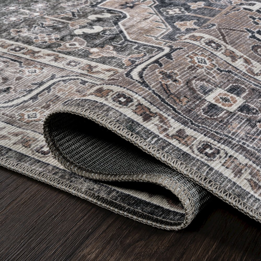 Alacati Ogee Medallion Machine-Washable Runner Rug. Picture 4