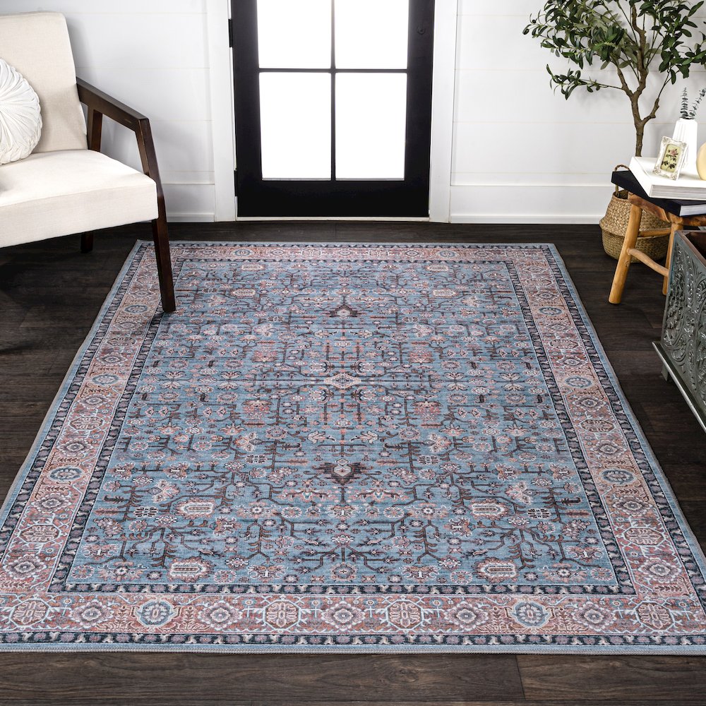 Kemer All-Over Persian Machine-Washable Area Rug. Picture 2