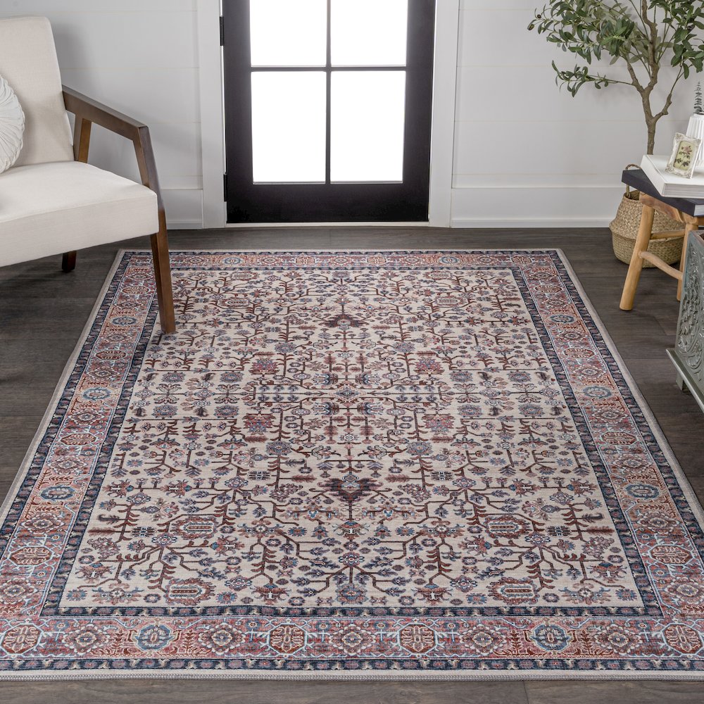 Kemer All-Over Persian Machine-Washable Area Rug. Picture 2