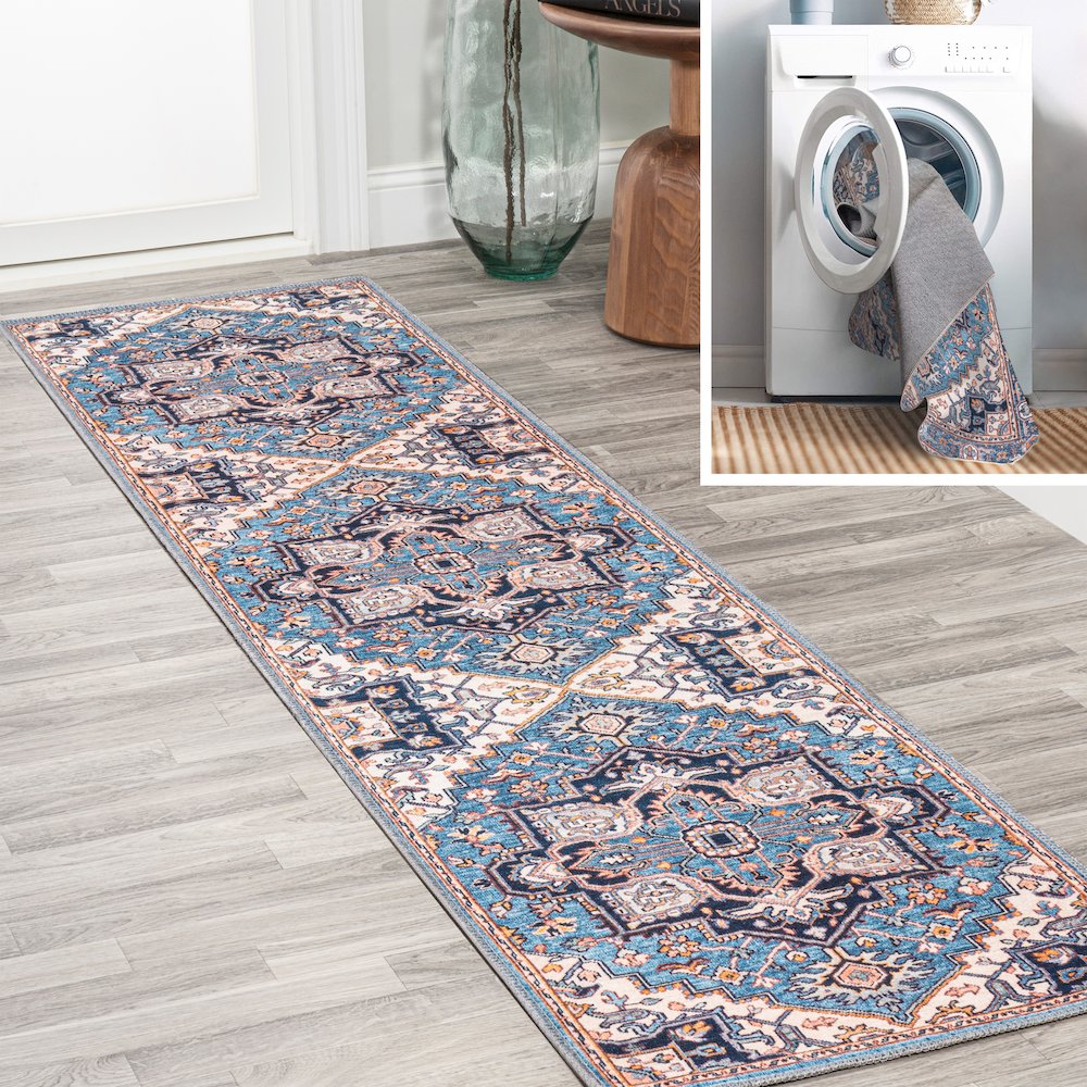 Cirali Ornate Large Medallion Washable Indoor/Outdoor Area Rug. Picture 7