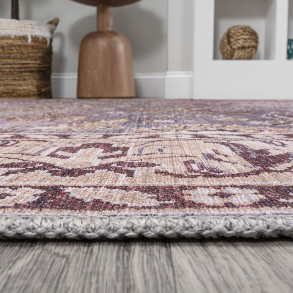 Victoria Ornate Persian All Over Washable Indoor/Outdoor Area Rug. Picture 9