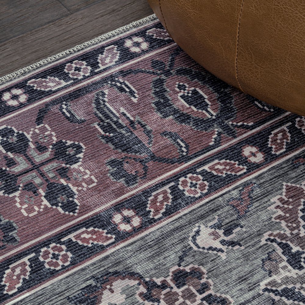 Victoria Ornate Persian All-Over Machine-Washable Runner Rug. Picture 2