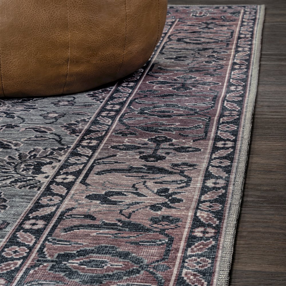 Victoria Ornate Persian All-Over Machine-Washable Runner Rug. Picture 3
