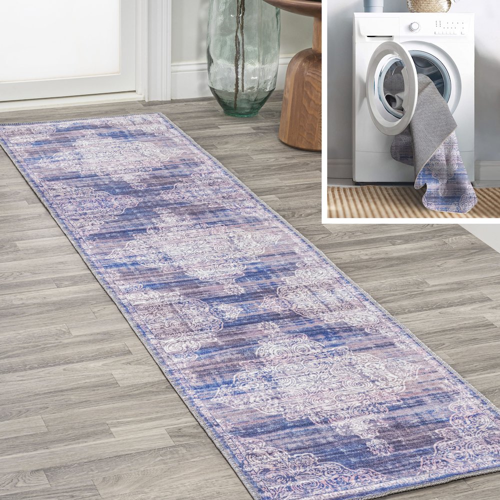 Regis Bohemian Medallion Washable Indoor/Outdoor Area Rug. Picture 7