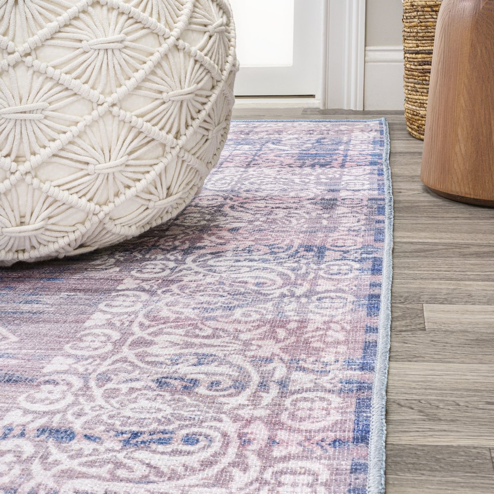Regis Bohemian Medallion Washable Indoor/Outdoor Area Rug. Picture 5