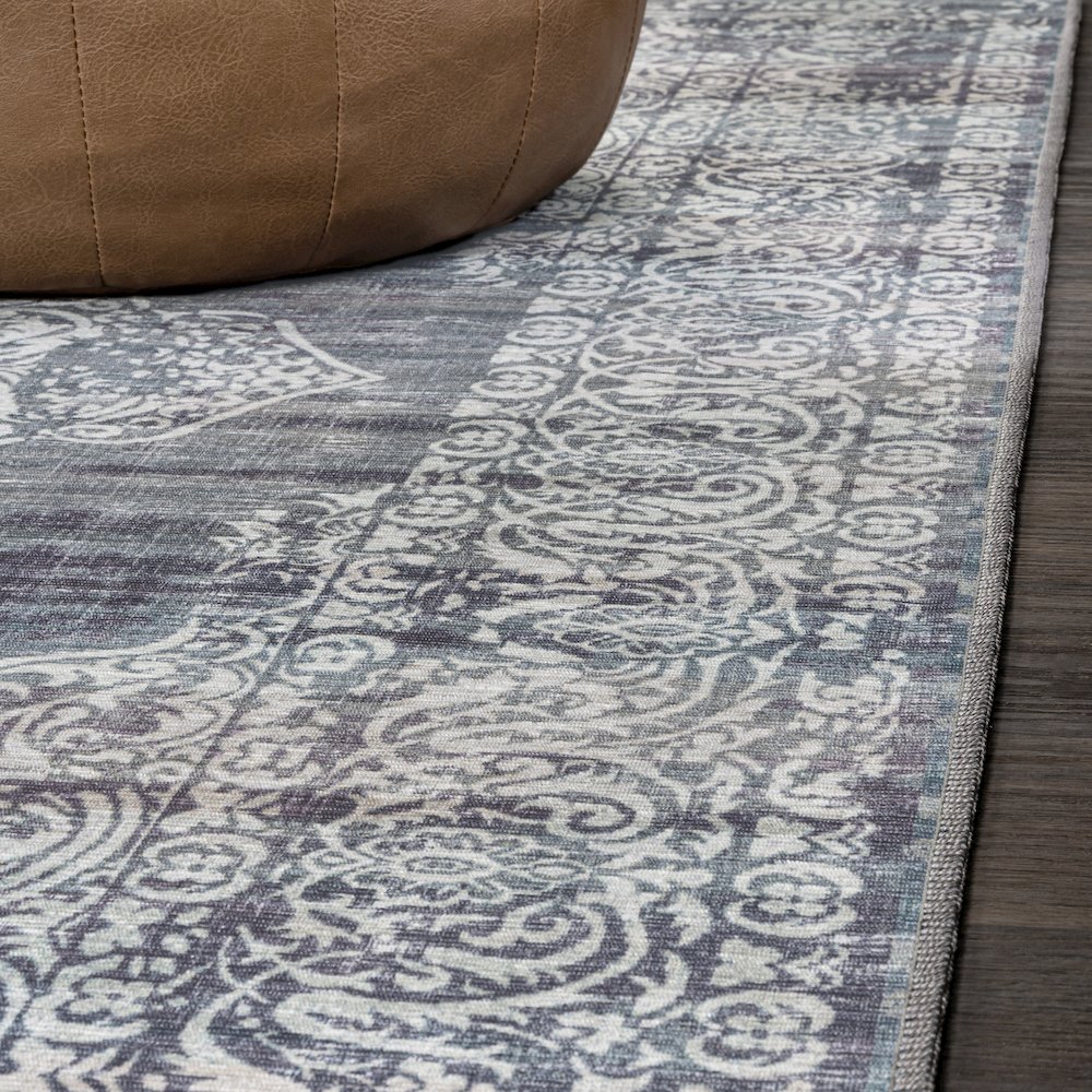 Regis Bohemian Medallion Machine-Washable Runner Rug. Picture 3