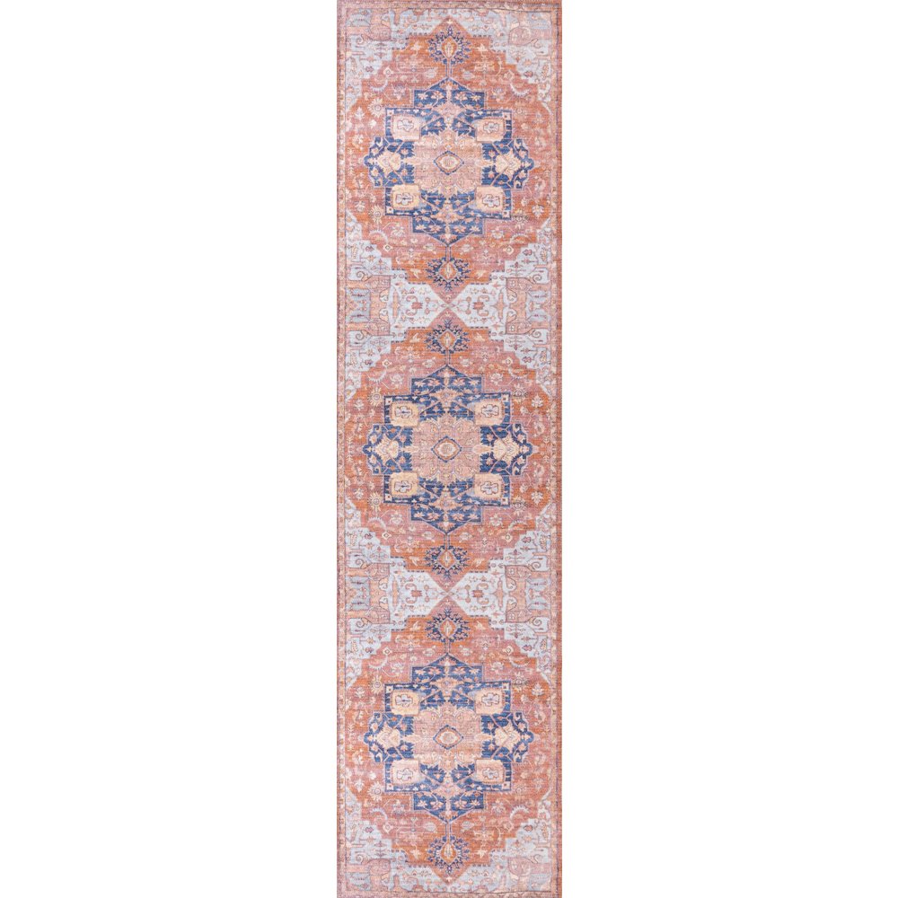 Maris Ornate Medallion Washable Indoor/Outdoor Area Rug. Picture 1
