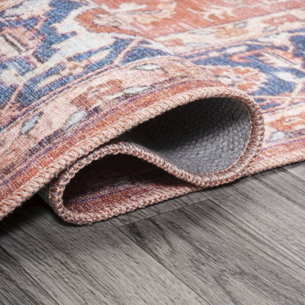Maris Ornate Medallion Washable Indoor/Outdoor Area Rug. Picture 6