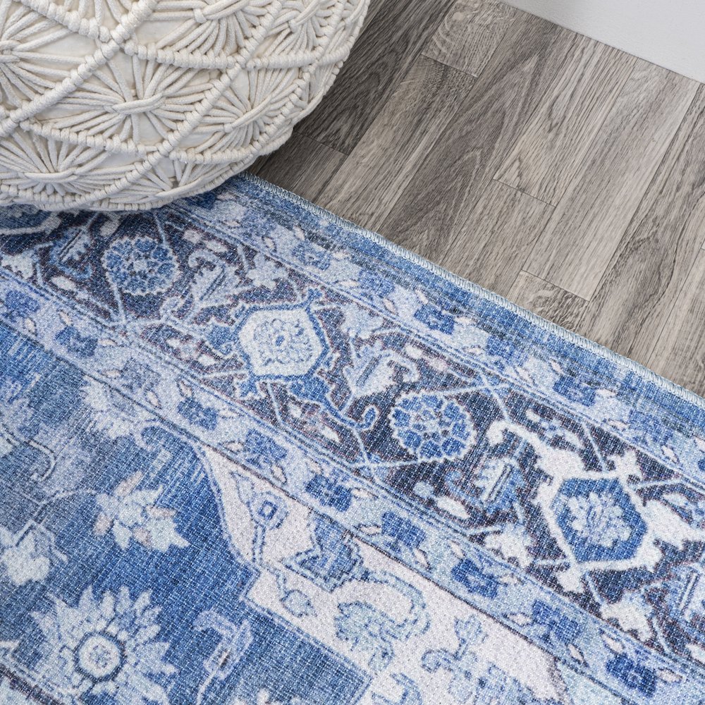 Maris Ornate Medallion Washable Indoor/Outdoor Area Rug. Picture 4