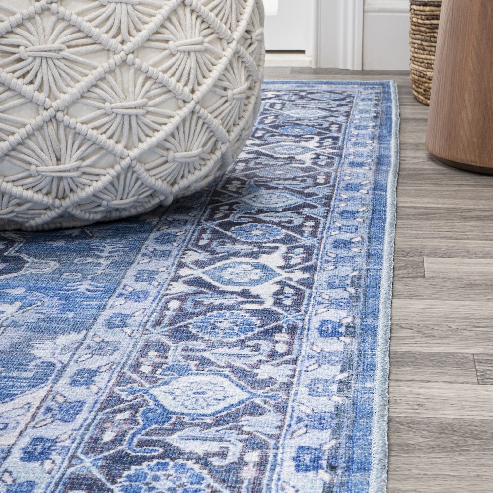 Maris Ornate Medallion Washable Indoor/Outdoor Area Rug. Picture 5