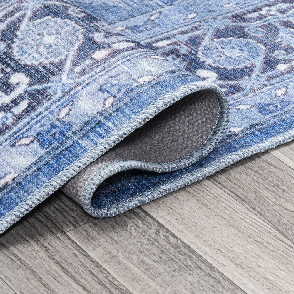 Maris Ornate Medallion Washable Indoor/Outdoor Area Rug. Picture 6