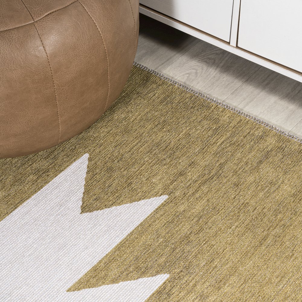 Chayton Minimalist Geometric Machine Washable Area Rug. Picture 4